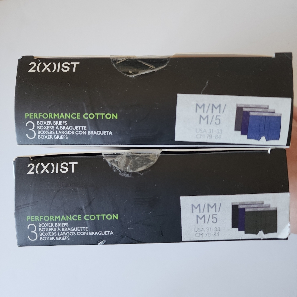 2xist Men's Performance Cotton Boxer Briefs 2 x 3 Pack 6 Pairs Sz M - Picture 5 of 8